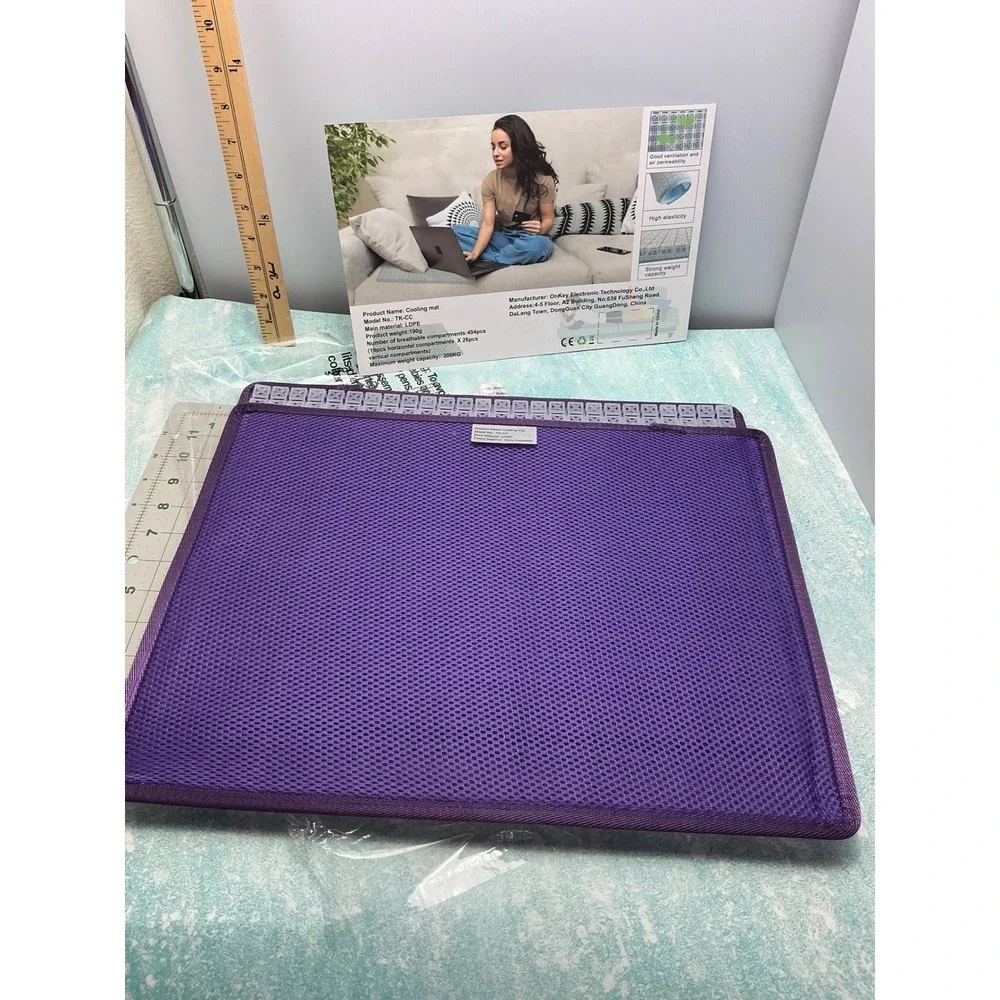 Cooling laptop Cushion Pad Breathable Chair Car Office Home Purple Portable‎
